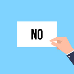 man showing paper no text vector image