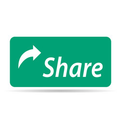 share click button shadow icon modern web sign vector image