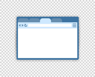 Web browser window interface flat style vector