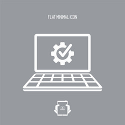 Checking computer performance icon vector