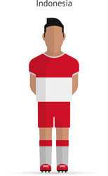 indonesia football player soccer uniform vector