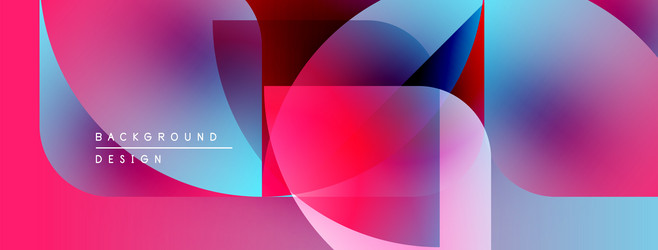 abstract vibrant design overlapping shapes create vector image