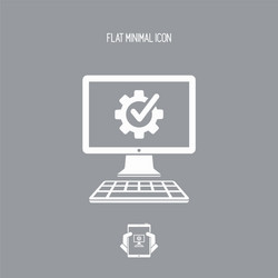 Checking computer performance icon vector