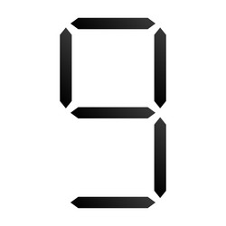 Digital display digits numbers numberals vector