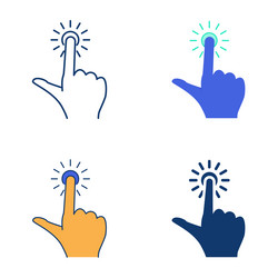 easy access icon set in flat and line style vector image