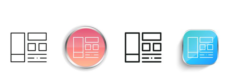 interface icon thin linear regular and button vector image