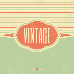 Retro template design vintage background Vector Image