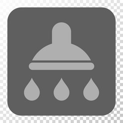 shower rounded square button vector image