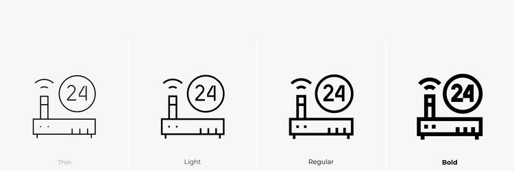 wifi icon thin light regular and bold style vector image