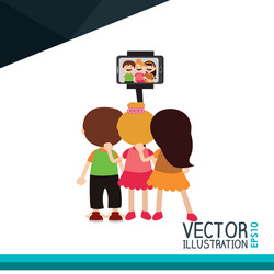 selfie photography design vector