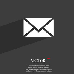 mail envelope message icon symbol flat modern web vector image