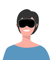 people using spatial computing devices vector image