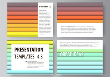 set of business templates for presentation slides vector image