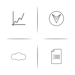 Web and text simple linear icons set outlined vector
