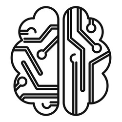 brain circuit representing artificial intelligence vector image