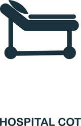 Hospital cot icon line style design ui vector