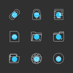 multimedia camera user interface folders vector image