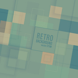 Retro background with square transparent pattern vector