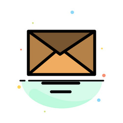 mail email text abstract flat color icon template vector image
