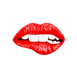 Female glossy lips Royalty Free Vector Image - VectorStock