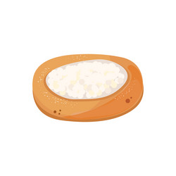 Sweet cake with cream cheese vector