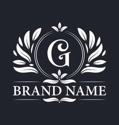 Vintage elegant g letter logo design template vector