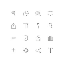 web linear thin icons set outlined simple vector image
