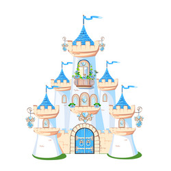 Fairytale background with princess castle Vector Image