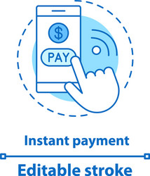 Instant payment concept icon vector