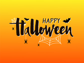 Happy halloween banner greeting card invitation vector