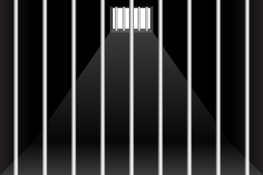 prison cell dark interior vector