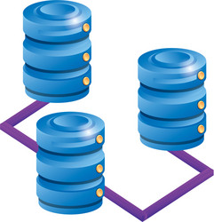 data center disks network vector image