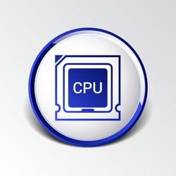 Icon of cpu microprocessor sign symbol process vector