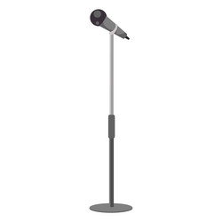 Microphone with stand high quality vector