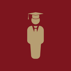 Student boy icon school and academy college vector