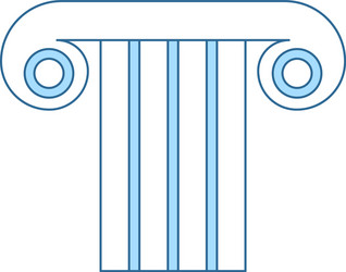Ionic column Royalty Free Vector Image - VectorStock