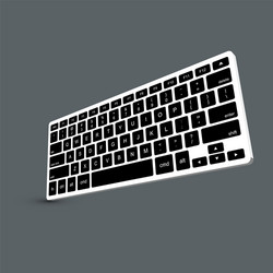 modern computer keyboard background vector image