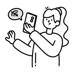 basic rgbno signals icon in drawing style vector image