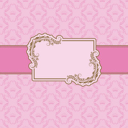 template frame design for greeting card vector image