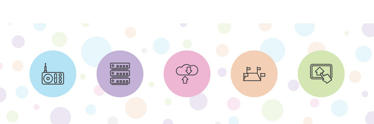 5 communication icons vector