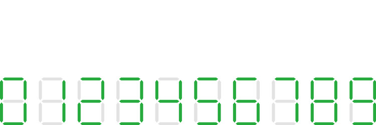 digital display digits numbers numberals vector image