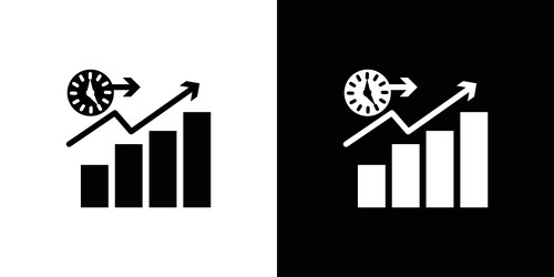 predict forecast icon isolated flat in outline vector image
