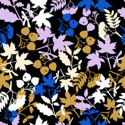 seamless pattern with autumn tree branches vector image