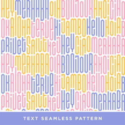 Text seamless pattern with word hello vector