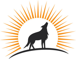 Wolf logo vector