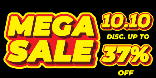 37 percent mega sale 1010 celebration discount 3d vector