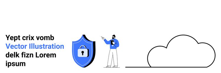 data security expert analyzing cloud computing vector image