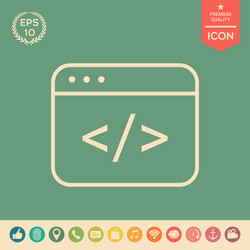 Code editor icon vector