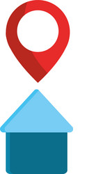 house location pointer gps map and navigation vector image
