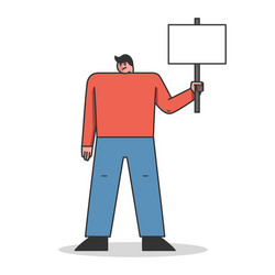 Protest action concept dissatisfied man vector